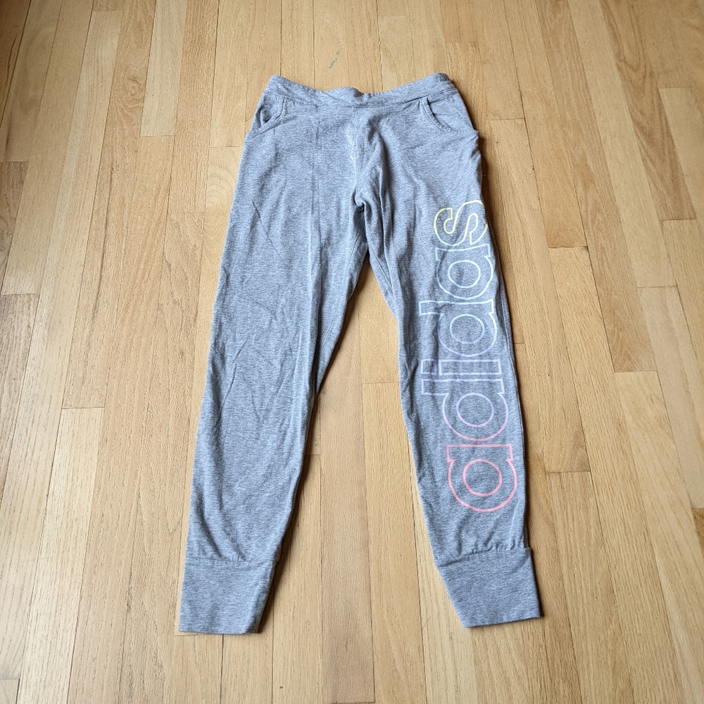 Adidas pull on cotton joggers size 16/XL
